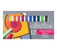 Pastels - Carrés - 12 teintes - Secs - Pigments intenses - Beaux-arts - Cretacolor