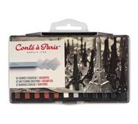 Pastels carrés Conté set esquisse 12 pièces G