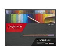 Pastels d'art au crayon, secs, 40 couleurs, CARAN D'ACHE 788.340