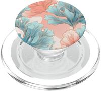Pastels Modernes Majolique Corail écume de mer Bleu PopSockets PopGrip pour MagSafe