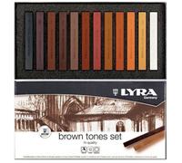Lyra – Boîte de 12 pastels carrés – tons bruns