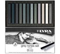 Pastels secs - LYRA - Set de 12 - Nuances de gris - Extra fine - Mixte