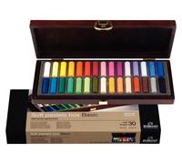 Pastels Tendres - Coffret En Bois - 30 Couleurs Assorties - Rembrandt - Beaux-Arts