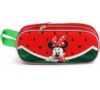 Pastèque 3D Disney Minnie Mouse, double trousse à crayons, rouge