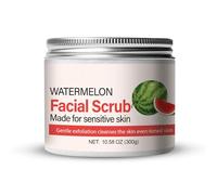 Pastèque/aloe vera/arbre à thé/gommage facial au curcuma, exfoliation douce nettoie la peau même ton, un gommage pour le visage exfoliant naturel pour le nettoyage en profondeur (Watermelon)