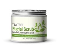 Pastèque/aloe vera/arbre à thé/gommage facial au curcuma, exfoliation douce nettoie la peau même ton, un gommage pour le visage exfoliant naturel pour le nettoyage en profondeur (Tea Tree)