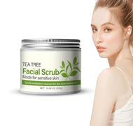 Pastèque/aloe vera/arbre à thé/gommage facial au curcuma, gommage facial quotidien, pour le visage exfoliant naturel pour nettoyage en profondeur, pour la peau sensible (Tea Tree)