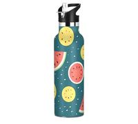 PastèQue Citron Bleu Bouteille d'eau pour Enfants en Acier Inoxydable,Gobelet Isotherme Sous Vide pour Filles Garçons