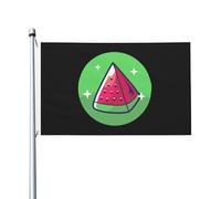 Pastèque De Dessin Animé Drapeaux Décoratif Drôle Garden Flag Colorée Drapeaux De Jardin Pour Intérieure Porche Extérieure 90X150 Cm