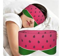 Pastèque Fruit Été, Masque de sommeil pour la maison, les voyages et le travail posté, couvrant entièrement les yeux et bloquant la lumière