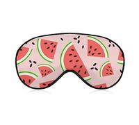 Pastèque Fruit Sommeil Masque Nuit Couverture Yeux pour Femmes Hommes BlockLight pour Avion Voyage Sieste Sangle Réglable