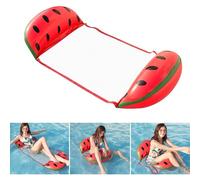 Pastèque , Hamac Flottant Gonflable Lit Flottant Polyvalent Hamac De Natation 4 En 1 (Selle, Chaise Longue, Dériveur, Hamac), Buse Anti-Fuite, Plage De Scellement Solide Et Tapis De Piscine