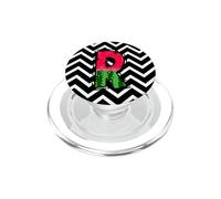 Pastèque Lettre R Initiale Monogramme Fruit d'été PopSockets PopGrip pour MagSafe