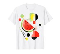 Pastèque Peinture Art Abstrait Motif Géométrique Pastèque T-Shirt
