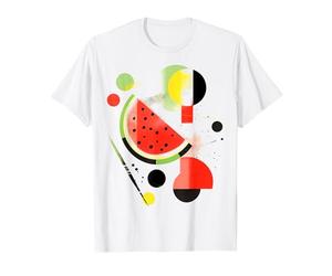 Pastèque Peinture Art Abstrait Motif Géométrique Pastèque T-Shirt