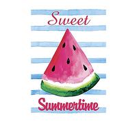 Pastèque Sucrée D'Été Drapeau Couleurs Vives Drapeaux Solide Bannière Pour Balcon Extérieur Fête 30X45Cm