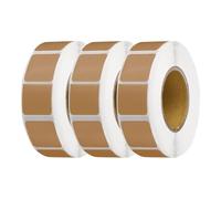 Pasters de tir carrés - Rouleau d'autocollants de réparation de | Patchs adhésifs pour compétitions d'armes à feu, 3000 pièces, étiquettes Auto-adhésives en Papier Brun de 22mm