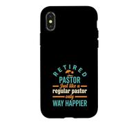 Pasteur à la Retraite comme Un Pasteur régulier Seulement Plus Heureux Coque pour iPhone X/XS