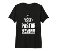 Pasteur Leader de l'église alimenté par Le café et Le Saint-Esprit T-Shirt Haut de Gamme