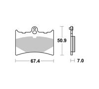 Brembo Paire de plaquettes de frein CC 07GR5605 pour Gilera 600 Nordwest 1994-1996