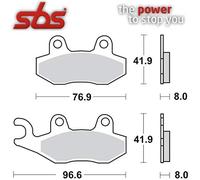 SBS Mobile Plaquettes de frein 197MS pour scooter métal fritté doré