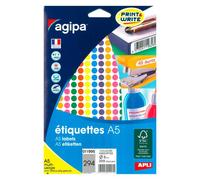 Pastille adhésive Ø 8 mm - pochette de 1764 gommettes