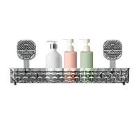 Pastille de rangement pour tasse d'aspiration - Grille de douche de salle de bain montée au mur - Organisateur de douche sans ventouse - Étagères de salle de bain Basket Space Spacio