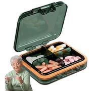 Pastillero De Viaje Pequeño, Contenedor De Bolsillo Para Pastillas | Pastillero Diario Pequeño Y Compacto - Caja De Suplemento Con Cierre De Seguridad, Caja De Almacenamiento Clasificada De Silicona S