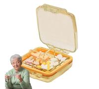 Pastillero De Viaje Pequeño, Contenedor De Bolsillo Para Pastillas | Pastillero Diario Pequeño Y Compacto - Caja De Suplemento Con Cierre De Seguridad, Caja De Almacenamiento Clasificada De Silicona S