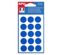 Pastilles adhésives Ø 19 mm Agipa 11196 bleues - Pochette de 90