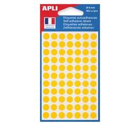 Pastilles adhésives Ø 8 mm Agipa 11183 jaunes - Pochette de 462
