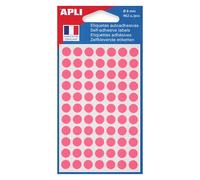 Apli-AGIPA 111838 Pastille Adhésive 8 mm Pochette Lot de 462, Rose