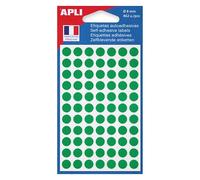 LOT DE 3 AGIPA Sachet de 462 étiquettes Gommettes de signalisation Rondes 8 mm Vert