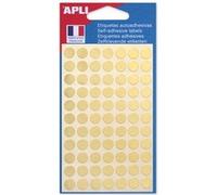Pastilles adhésives Ø 8 mm Apli or - Pochette de 308