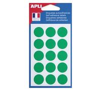 Pastilles adhésives Ø 19 mm Agipa 11196 vertes - Pochette de 90