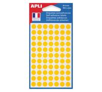 APLI Pastilles adhésives 111834 adhésif permanent jaune Ø 8 mm – Pochette 462