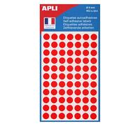 Pastilles adhésives Ø 8 mm Agipa 11183 rouges - Pochette de 462