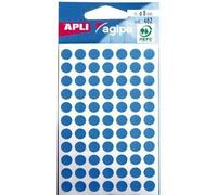 APLI Pastilles adhésives Gommettes de signalisation Rondes 8 mm Sachet 462 Bleu