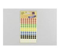 Pastilles adhésives, diamètre 8 mm assorties avery 3090 G