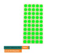 Pastilles Adhésives Fluo 10mm - Pack Business de 6 (600 étiquettes) - Organisation Bureau, Archives, Maison, Loisirs (bleu)