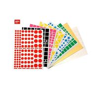 Pastilles adhésives formes géométriques et couleurs assorties Apli - 60 feuilles
