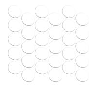 Pastilles Adhésives Rondes en Caoutchouc 4 Feuilles 30mm | Transparentes et Discrètes, Repositionnables pour Notes, Vitrines, Bureaux et Stands, sans Traces