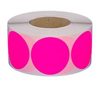 Pastilles adhésives sur rouleau - Ø 50 mm - 1000 pièces (rose vif)