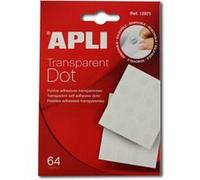 APLI Pastilles autocollantes transparentes Apli Dot Moyen 12871-64