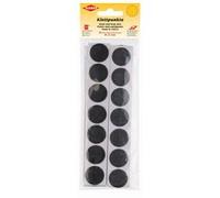 Pastilles auto-agrippantes, diamètre : 25 mm, noir