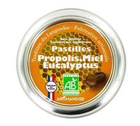 Pastilles bio à la propolis, miel et eucalyptus pour la gorge 45g