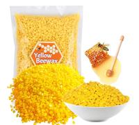 Pastilles de Cire D'abeille, 1 kg de Cire D'abeille Jaune Biologique pour la Peau, Cire D'abeille pour la Fabrication de Bougies, de Savon, le Bricolage et les Cosmétiques