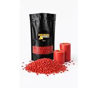 Pastilles de cire d'abeille colorées, pour bougies, bricolage et bricolage, granulés de cire à fondre, utilisation facile (rouge)
