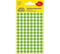 Pastilles De Couleurs - Avery Zweckform - 8 Mm - Enlevables - Vert - Opaque