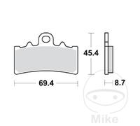 Jeu de plaquettes de frein TRW MCB834SV